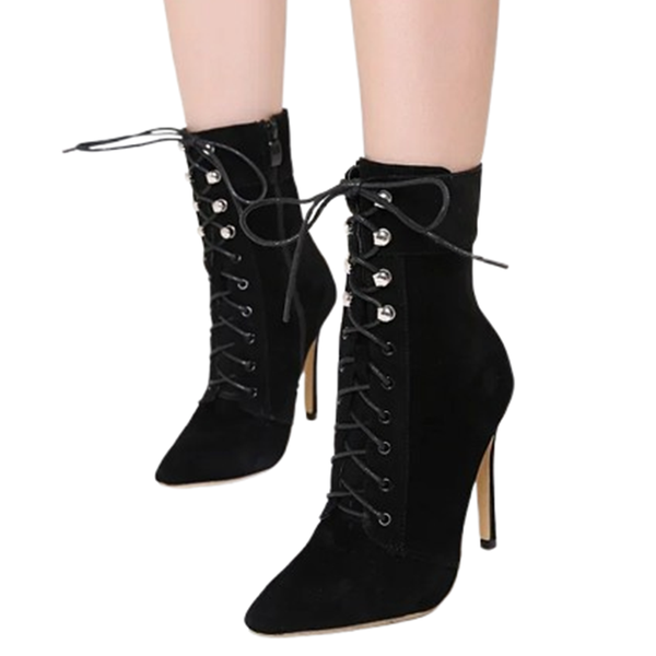 Funki Buys | Boots | Women's Suede High Stiletto Ankle Boots