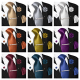 Funki Buys | Neckties | Men's Luxury 5 Pcs Ridged Silk Tie Set