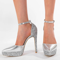 Funki Buys | Shoes | Women's Sequin Cloth Bling Stiletto Sandal