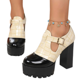 Funki Buys | Shoes | Women's Chunky Block Heeled Mary Janes