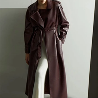 Funki Buys | Jackets | Women's Extra Long Faux Leather Coat