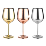 Funki Buys | Glasses | Stainless Steel Wine Goblets 2 Pcs | 500mL