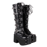 Funki Buys | Boots | Women's Gothic Harajuku Platform Stud Boots