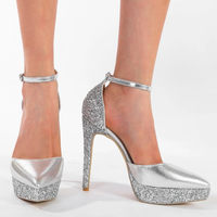 Funki Buys | Shoes | Women's Sequin Cloth Bling Stiletto Sandal