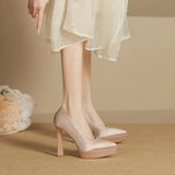 Funki Buys | Shoes | Women's Elegant Satin High Heel Pumps