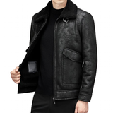Funki Buys | Jackets | Men's Faux Leather Thick Warm Fashion Jacket