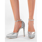 Funki Buys | Shoes | Women's Sequin Cloth Bling Stiletto Sandal