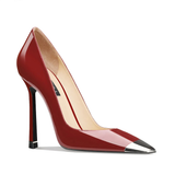 Funki Buys | Shoes | Women's Genuine Leather Metal Toe Heels