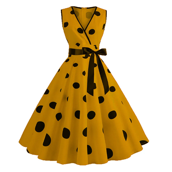 Funki Buys | Dresses | Women's Retro Swing Polka Dot Dresses