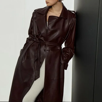 Funki Buys | Jackets | Women's Extra Long Faux Leather Coat