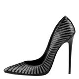 Funki Buys | Shoes | Women's Classic Black Striped Stiletto Pumps