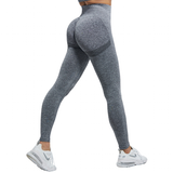 Women's High Waist Soft Smile Yoga Pants - Dark Gray - Fitness Leggings - XXL - Polyester Spandex - image 10