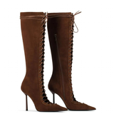 Funki Buys | Boots | Women's Stylish Lace Up Stiletto Boots