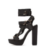 Funki Buys | Shoes | Women's Chunky Heel Strappy Sandals