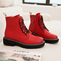 Funki Buys | Boots | Women's Real Leather Lace Up Ankle Boots