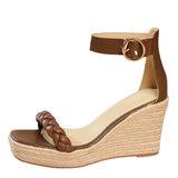 Funki Buys | Shoes | Women's Genuine Leather Hemp Wedge Sandals