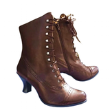 Funki Buys | Boots | Women's Gothic Steampunk Victorian Lace Up Boots
