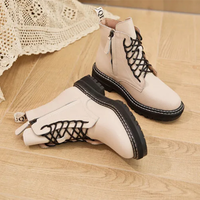 Funki Buys | Boots | Women's Real Leather Lace Up Ankle Boots
