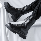 Funki Buys | Boots | Men's Cargo Boots | Platform High Top Biker Boots