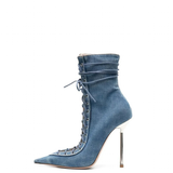 Funki Buys | Boots | Women's Stylish Lace Up Stiletto Boots
