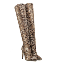 Funki Buys | Boots | Women's Leopard Print PU Long Boots