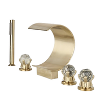 Funki Buys | Faucets | Bath Taps | Luxury Waterall Bath 5pcs Set