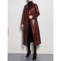 Funki Buys | Jackets | Women's Aligator Print Faux Leather Coat