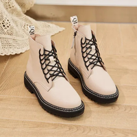 Funki Buys | Boots | Women's Real Leather Lace Up Ankle Boots