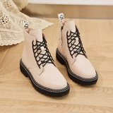 Funki Buys | Boots | Women's Real Leather Lace Up Ankle Boots