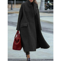 Funki Buys | Jackets | Women's Long Woolen Loose Overcoat