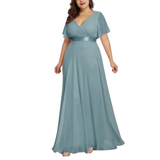Funki Buys | Dresses | Women's Elegant Chiffon Evening Dress