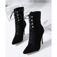 Funki Buys | Boots | Women's Suede High Stiletto Ankle Boots