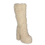 Funki Buys | Boots | Women's Knee-High Fuzzy Platform Boots