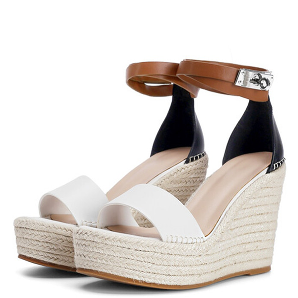 Funki Buys | Shoes | Women's Lock Strap High Wedge Sandals