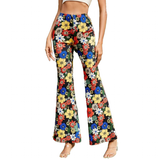 Funki Buys | Pants | Women's Funky Boho Trousers | Floral Print Flares