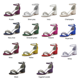 Funki Buys | Shoes | Women's Elegant Satin Dress Sandals | Crystals