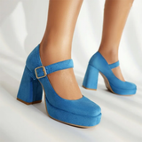 Funki Buys | Shoes | Women's Faux Suede Mary Jane Platforms