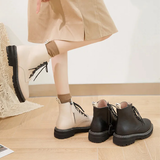 Funki Buys | Boots | Women's Real Leather Lace Up Ankle Boots