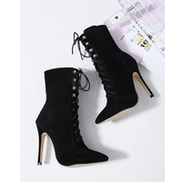 Funki Buys | Boots | Women's Suede High Stiletto Ankle Boots