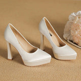 Funki Buys | Shoes | Women's Elegant Satin High Heel Pumps