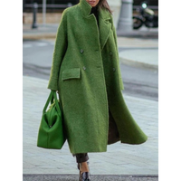Funki Buys | Jackets | Women's Long Woolen Loose Overcoat