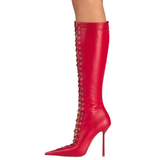 Funki Buys | Boots | Women's Stylish Lace Up Stiletto Boots