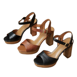 Funki Buys | Shoes | Women's Real Leather Chunky Summer Sandals