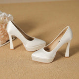 Funki Buys | Shoes | Women's Elegant Satin High Heel Pumps