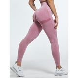 Women's High Waist Soft Smile Yoga Pants - Blue - Fitness Leggings - XXL - Polyester Spandex - image 14