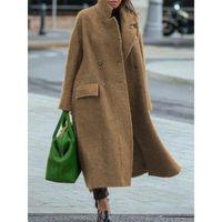 Funki Buys | Jackets | Women's Long Woolen Loose Overcoat
