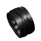 Funki Buys | Bracelets | Men's Wide Genuine Leather Wristband