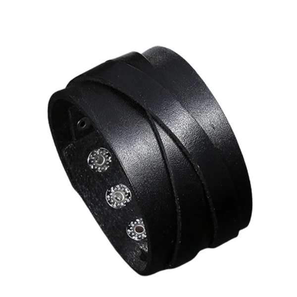 Funki Buys | Bracelets | Men's Wide Genuine Leather Wristband