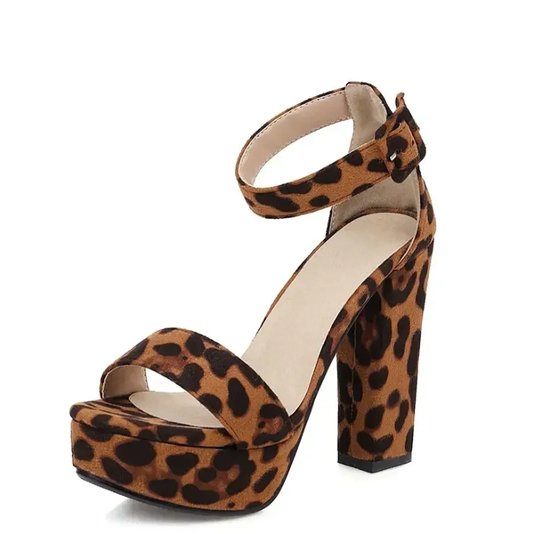 Funki Buys | Shoes | Women's High Leopard Print Platform Sandals