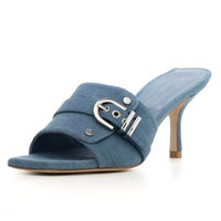 Funki Buys | Shoes | Women's Summer Fashion Denim High Heel Sandals